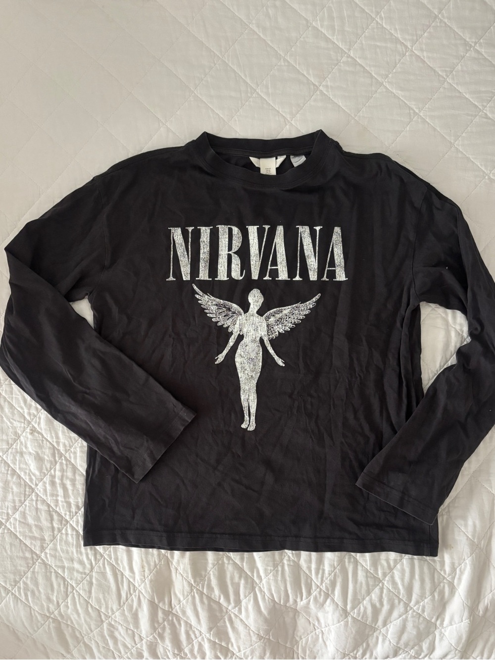 ZARA Nirvana Angel Long Sleeve Band Tee